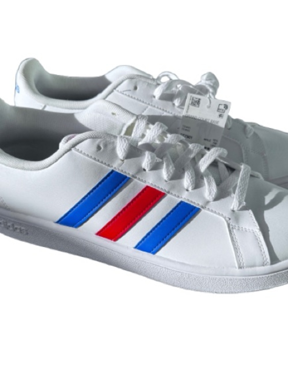 Adidas Originals Grand Court Base Shoes White Red and Blue